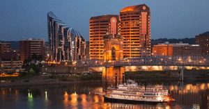 Embassy Suites Cincinnati Rivercenter venue for murder mystery in Cincinnati