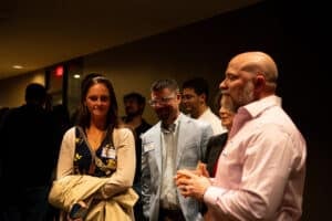 Guests mingling at a Louisville nightlife event, enjoying social experiences and conversations during an evening out in the city.