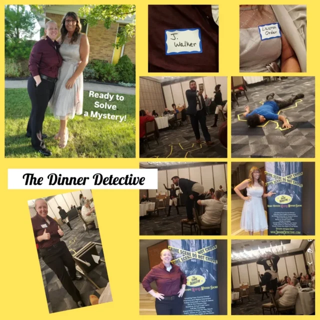 What a Fantasticly Fun, Anniversary Night! Thanks Babe, for going way out of your comfort zone for this experience. If you have thought of attending The Dinner Detective, do it and get prepared for sheer joy. #dinnerdetectivetoledo #murdermystery