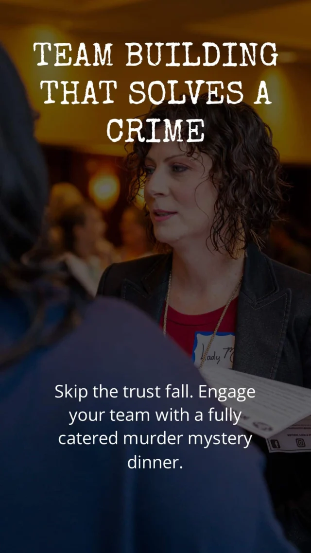Your next corporate event could be another dinner and slideshow…

Or it could be a crime scene.

At The Dinner Detective, your team becomes part of the show as detectives uncover clues, interrogate suspects, and try to solve the mystery before dessert.

Perfect for team building, celebrations, or finally giving the office something more exciting than another meeting.

The only question is…

Who in your group would crack the case first?

#thedinnerdetective #corporateevents #comedy #truecrime #mystery